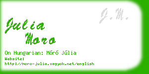 julia moro business card